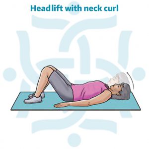 Head lift with neck curl