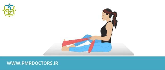 ۲- تمرین کشش عضلات و تاندون‌های ساق پا